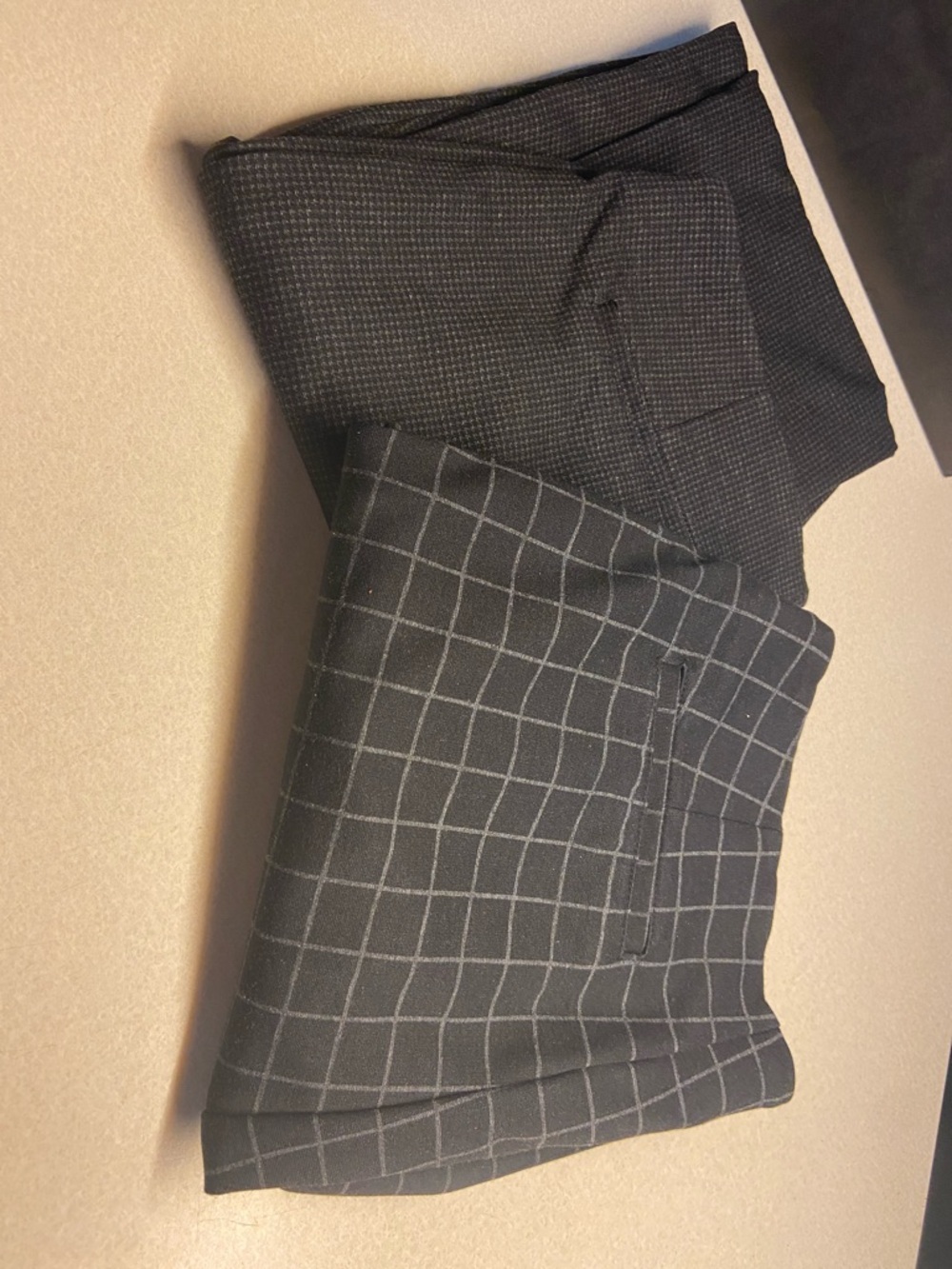 Calvin Klein Black Windowpane & Micro-Pattern Skinny Pants Duo
